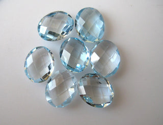 10 Pieces 10x7mm Natural Sky Blue Topaz Oval Shaped Faceted Loose Gemstones BB320