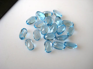 20 Pieces 5x3mm Natural Swiss Blue Topaz Faceted Oval Shaped Loose Gemstones BB311