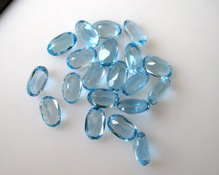 20 Pieces 5x3mm Natural Swiss Blue Topaz Faceted Oval Shaped Loose Gemstones BB311