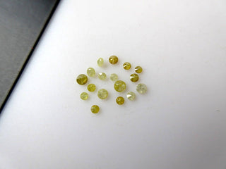 20 Pieces 1mm/1.5mm To 2.5mm Yellow Brilliant Cut Faceted Round Shaped Diamonds Loose, Natural Yellow Solitaire Diamonds, DDS496/2