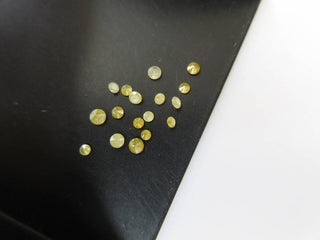 20 Pieces 1mm/1.5mm To 2.5mm Yellow Brilliant Cut Faceted Round Shaped Diamonds Loose, Natural Yellow Solitaire Diamonds, DDS496/2