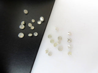 20 Pieces 1.5mm To 2.5mm White Brilliant Cut Faceted Round Shaped Diamonds Loose, Natural White Solitaire Diamonds, DDS496/3