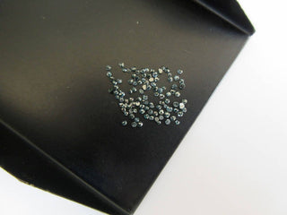 25 Pieces 1mm Blue Rose Cut Diamond Loose, Blue Diamond Rose Cut, Faceted Diamond Flat Back Cabochon, DDS496/6