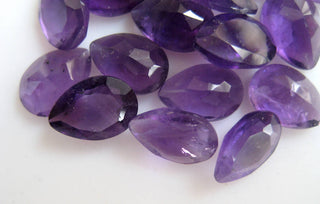 5 Pieces 10x7mm Each Natural Amethyst Pear Shaped Faceted Loose Cut Gemstones BB419