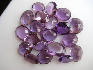 20 Pieces 7x5mm Natural Amethyst Oval Shaped Faceted Loose Gemstones BB420