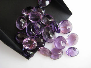 20 Pieces 7x5mm Natural Amethyst Oval Shaped Faceted Loose Gemstones BB420