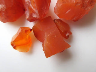 10 Pieces Raw Rough Loose Natural Carnelian Gemstones, 11mm to 33mm Carnelian Loose Gem Stone, BB472