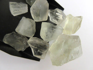 10 Pieces Raw Rough Loose Natural Green Amethyst Gemstones, 15mm to 30mm Green Amethyst Loose Gem Stone, BB475