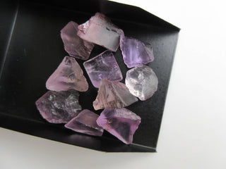 10 Pieces Raw Rough Loose Natural Amethyst Gemstones, 14mm to 22mm Amethyst Loose Gem Stone, BB477