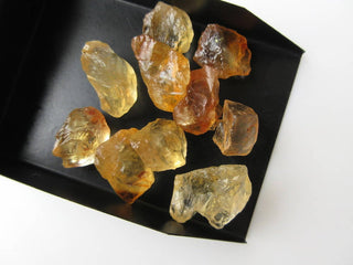 10 Pieces Raw Rough Loose Natural Citrine Gemstone Loose, 13mm to 22mm Citrine Cabochons Loose Gem Stone, BB482