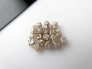 2 Pieces 3mm Very Light Pink Box Shaped Diamond Cubes, Natural Rare Raw Rough Pink Uncut Diamond Loose DDS497/7