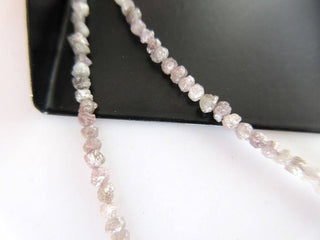 Pink Raw Rough Uncut Diamond Rondelle Beads, Natural Pink Rough diamond Round Beads, 2mm Each, GDS497/14