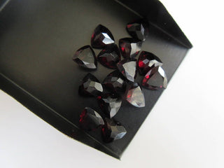 5 Pieces 10x10x4mm Each Garnet Trillion Shaped Wine Red Faceted Loose Gemstones GDS865