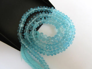 5mm To 6mm Faceted Apatite Rondelle Beads, Natural Blue Apatite Beads, Apetite Gemstone, Apatite Jewelry, 13 Inch Full Strand, GDS874