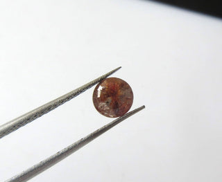 5mm Round Shaped Red Diamond Rose Cut Loose Cabochon, Faceted Rose Cut Red Diamond Loose For Ring