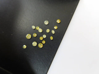 20 Pieces 1mm/1.5mm To 2.5mm Yellow Brilliant Cut Faceted Round Shaped Diamonds Loose, Natural Yellow Solitaire Diamonds, DDS496/2