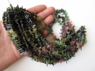 Natural Multi Tourmaline Crystal Sticks, Green Tourmaline Sticks, Pink Tourmaline Sticks, Tourmaline Jewelry, GDS908