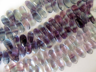 Huge Natural Purple Fluorite Pear Shaped Briolette Beads, Faceted Fluorite Pear Beads, 23mm To 28mm Each, Fluorite Jewelry, GDS909