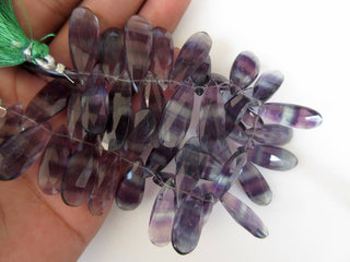 Huge Natural Purple Fluorite Pear Shaped Briolette Beads, Faceted Fluorite Pear Beads, 23mm To 28mm Each, Fluorite Jewelry, GDS909