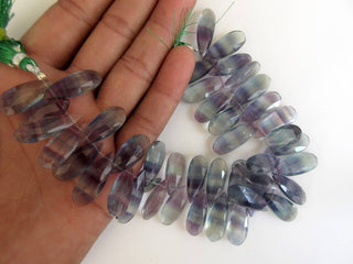 Huge Natural Purple Fluorite Pear Shaped Briolette Beads, Faceted Fluorite Pear Beads, 23mm To 28mm Each, Fluorite Jewelry, GDS909