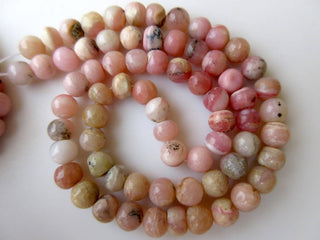 Natural Pink Opal Smooth Round Beads, Peruvian Pink Opal Beads,  6mm To 7mm Beads, 7mm And 9mm Beads, Pink Opal Jewelry, GDS916