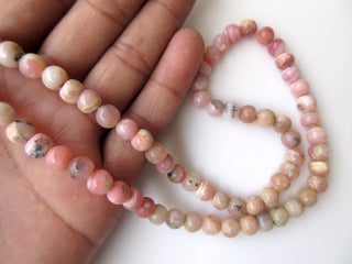 Natural Pink Opal Smooth Round Beads, Peruvian Pink Opal Beads,  6mm To 7mm Beads, 7mm And 9mm Beads, Pink Opal Jewelry, GDS916