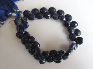 Natural AAA Sodalite Faceted Heart Shaped Briolette Beads, 8mm To 10mm And 10mm To 11mm Beads, Blue Sodalite Loose Jewelry, GDS922