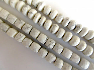 Natural White Howlite Faceted Rondelles Beads, 9mm Howlite Beads, Howlite Gemstone beads, Howlite Jewelry, GDS923