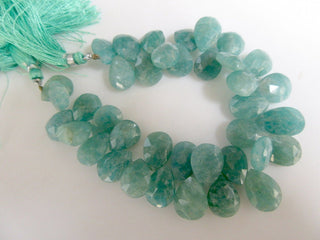 Natural Green Amazonite Pear Shaped Faceted Briolette Beads, 11mm To 13mm And 13mm To 17mm Beads, Green Amazonite Jewelry, GDS926