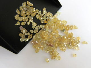 10 Pieces 2mm to 4mm Sparkling Clear Golden Yellow Smooth Skinned Natural Loose Diamond, Natural Yellow Rough Diamonds Loose, DDS497/8