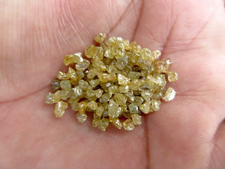 10 Pieces 2mm to 4mm Sparkling Clear Golden Yellow Smooth Skinned Natural Loose Diamond, Natural Yellow Rough Diamonds Loose, DDS497/8