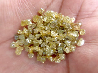 10 Pieces 2mm to 4mm Sparkling Clear Golden Yellow Smooth Skinned Natural Loose Diamond, Natural Yellow Rough Diamonds Loose, DDS497/8