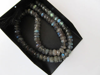 6mm To 5mm Labradorite Faceted Rondelle Beads, Blue Fire Gem Stone, Labradorite Gemstone Beads, 12 Inch Full strand, GDS873