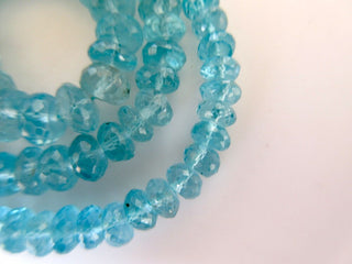 5mm To 6mm Faceted Apatite Rondelle Beads, Natural Blue Apatite Beads, Apetite Gemstone, Apatite Jewelry, 13 Inch Full Strand, GDS874