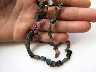 Green Tourmaline, Pink Tourmaline, Multi Tourmaline Rough Beads, Natural Raw Tourmaline Tumble Beads, GDS883