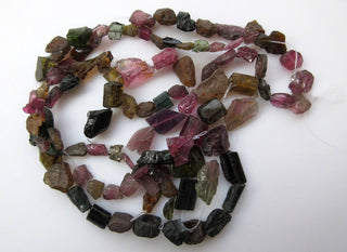 Green Tourmaline, Pink Tourmaline, Multi Tourmaline Rough Beads, Natural Raw Tourmaline Tumble Beads, GDS883