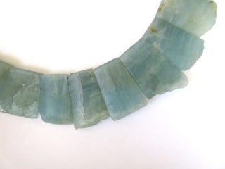 Natural Rough Raw Aquamarine Layout Necklace, Bib Necklace, Cleopatra Necklace, Graduated Collar Necklace, 14x8mm To 36x21mm, GDS990