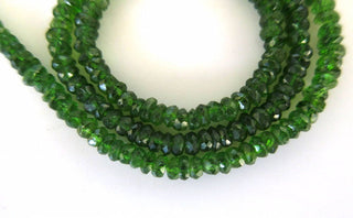 Natural Green Chrome Tourmaline Rondelle Faceted Beads 3mm To 3.5mm Approx. 13 inches Approx. Strand GDS995