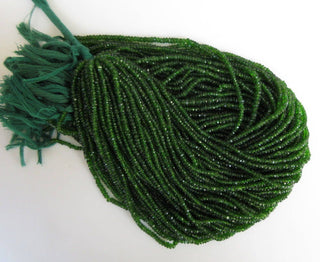 Natural Green Chrome Tourmaline Rondelle Faceted Beads 3mm To 3.5mm Approx. 13 inches Approx. Strand GDS995