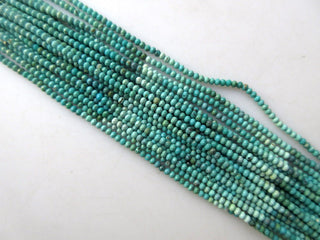 Natural Sleeping Beauty Arizona Turquoise Faceted Rondelle Beads 2mm Faceted Arizona Turquoise Beads 13 Inch Strand, GDS993/1
