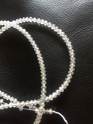 All 3mm Rare Beautiful Natural Clear White Diamond Faceted Beads, Sparkling White Diamond Beads, OOAK Diamond Beads, DDS506