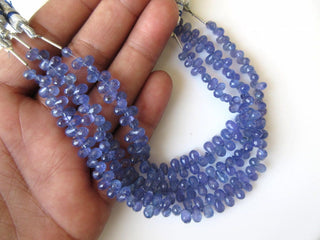 AA Natural Tanzanite Faceted Tear Drop Briolette Beads, Tanzanite Briolette Beads, Tanzanite Jewelry, Tanzanite Stone, GDS898
