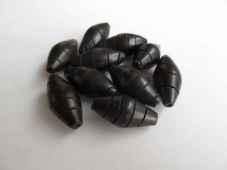 10 Pieces Drum Shaped Hand Carved Natural Ebony Wood Beads, Smooth Nugget Drum Wooden Bead Pendant, Wooden Supplies Jewelry, GDS1045/13