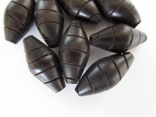 10 Pieces Drum Shaped Hand Carved Natural Ebony Wood Beads, Smooth Nugget Drum Wooden Bead Pendant, Wooden Supplies Jewelry, GDS1045/13