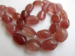 Natural Pink Strawberry Quartz Smooth Tumble Beads, 12mm to 20mm Beads And 13mm To 36mm Beads, Pink Strawberry Quartz Jewelry, GDS921