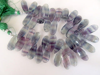 Huge Natural Purple Fluorite Pear Shaped Briolette Beads, Faceted Fluorite Pear Beads, 23mm To 28mm Each, Fluorite Jewelry, GDS909