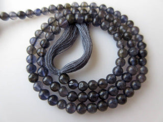 Natural Blue Iolite Round Beads, Iolite Smooth Round Beads, 4mm Beads And 5mm Beads, Iolite Jewelry, GDS912