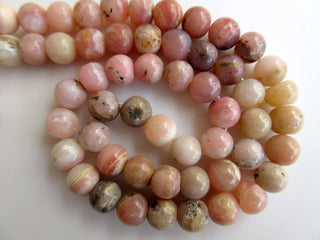 Natural Pink Opal Smooth Round Beads, Peruvian Pink Opal Beads,  6mm To 7mm Beads, 7mm And 9mm Beads, Pink Opal Jewelry, GDS916