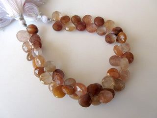 Natural Copper Gold Rutilated Quartz Heart Shaped Faceted Briolette Beads, Copper Rutile Quartz Beads Jewelry, GDS917