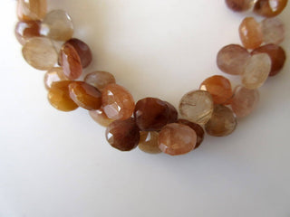 Natural Copper Gold Rutilated Quartz Heart Shaped Faceted Briolette Beads, Copper Rutile Quartz Beads Jewelry, GDS917